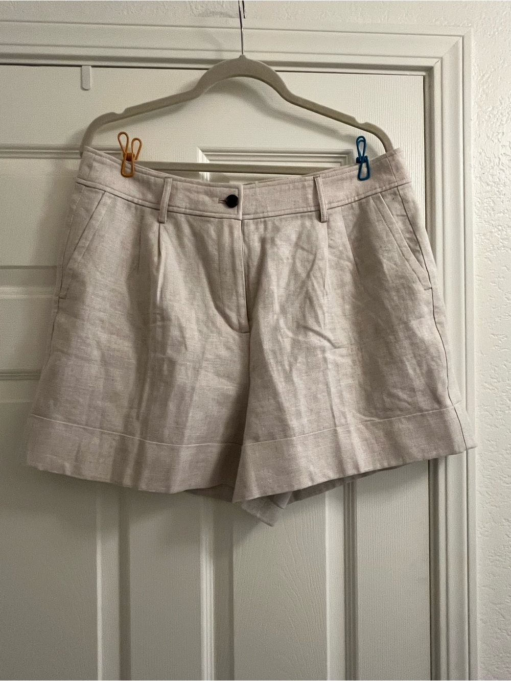 J. Crew Cream Linen-Blend Tailored Shorts